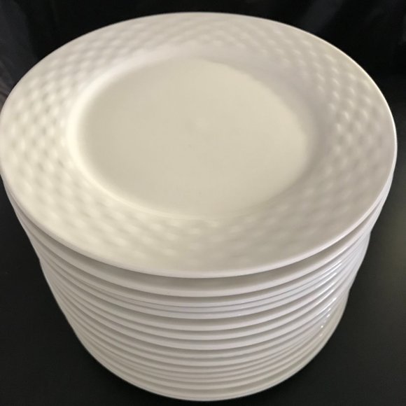 Lot of 8 Joshua Maxwell Marlowe OFF WHITE side plates 8 inches - Picture 3 of 4